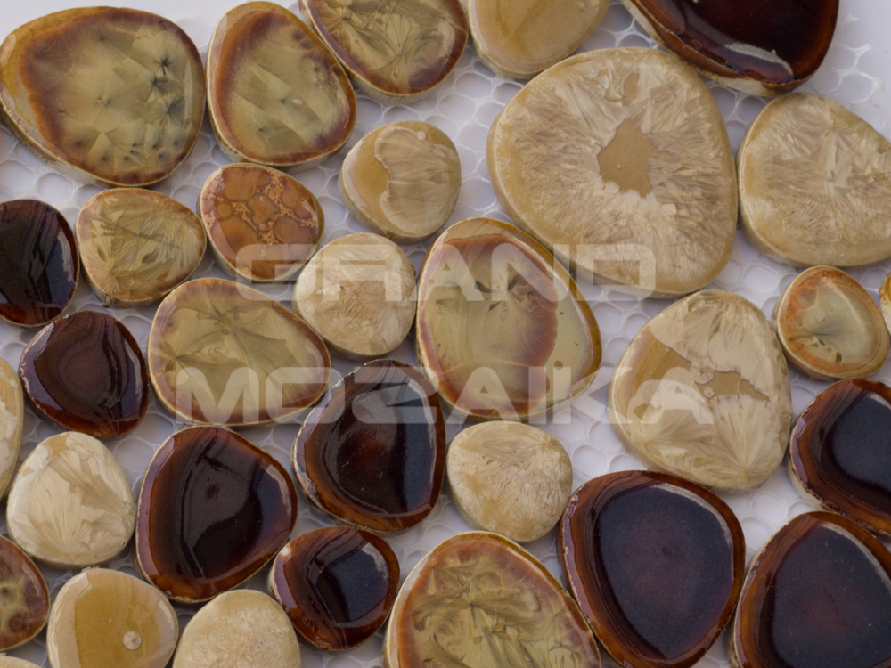 Мозаика AGAMA BROWN серия Pebble collection