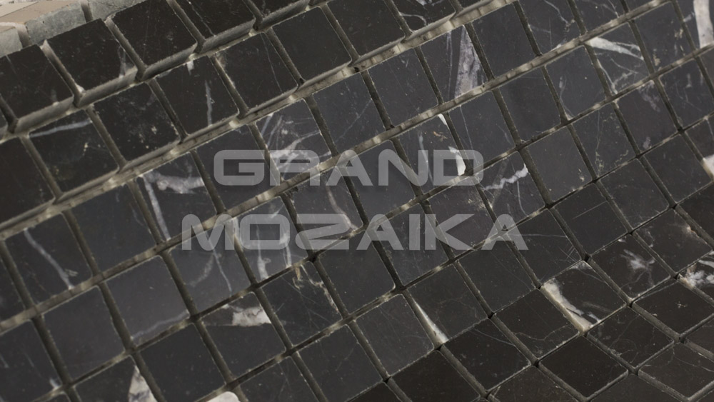 Мозаика АМ-8П (Nero Marquina) серия Marble