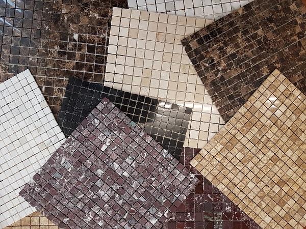 Мозаика АМ-10П (Crema Marfil) тонкая серия Marble Slim