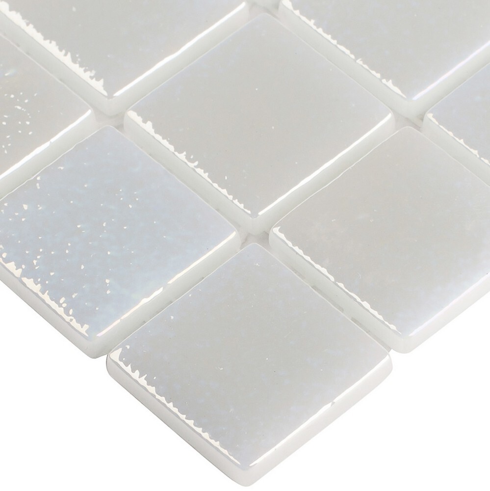 Мозаика 563 White сетка серия Shell Glass