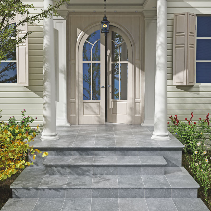 Ступени CARTABON STONE GRIS Ступень угловая 33х33х4 серия Stone V