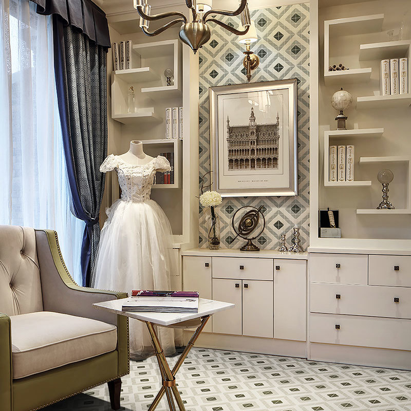 Мозаика Cube Olive (TR2-CH-SQ2) серия Albion