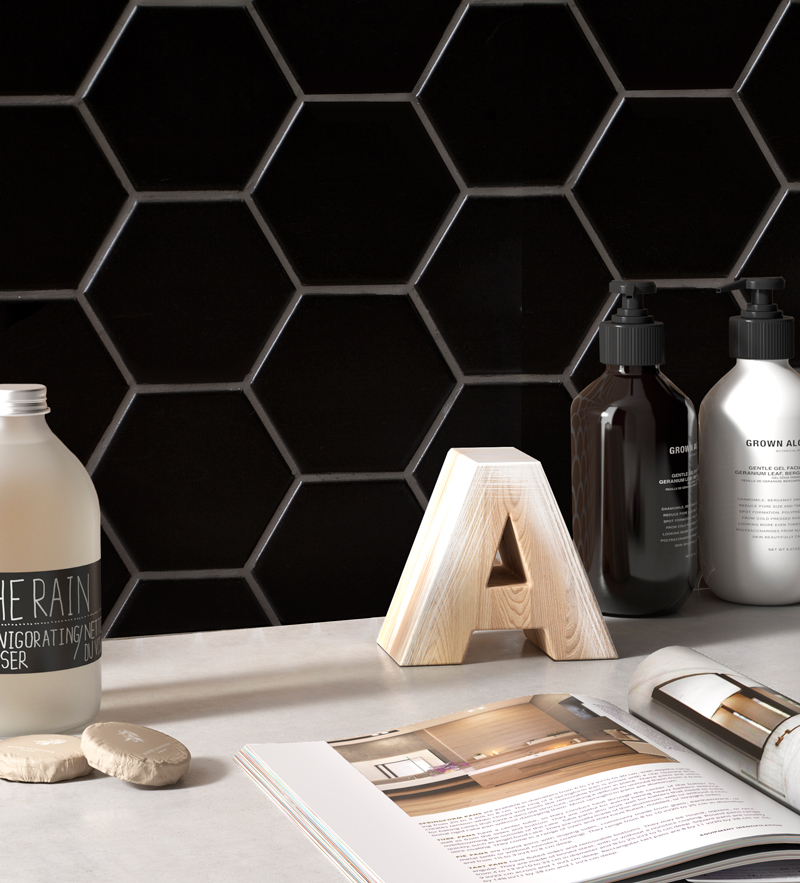 Мозаика Hexagon big Black Matt (SBH4810) серия Homework