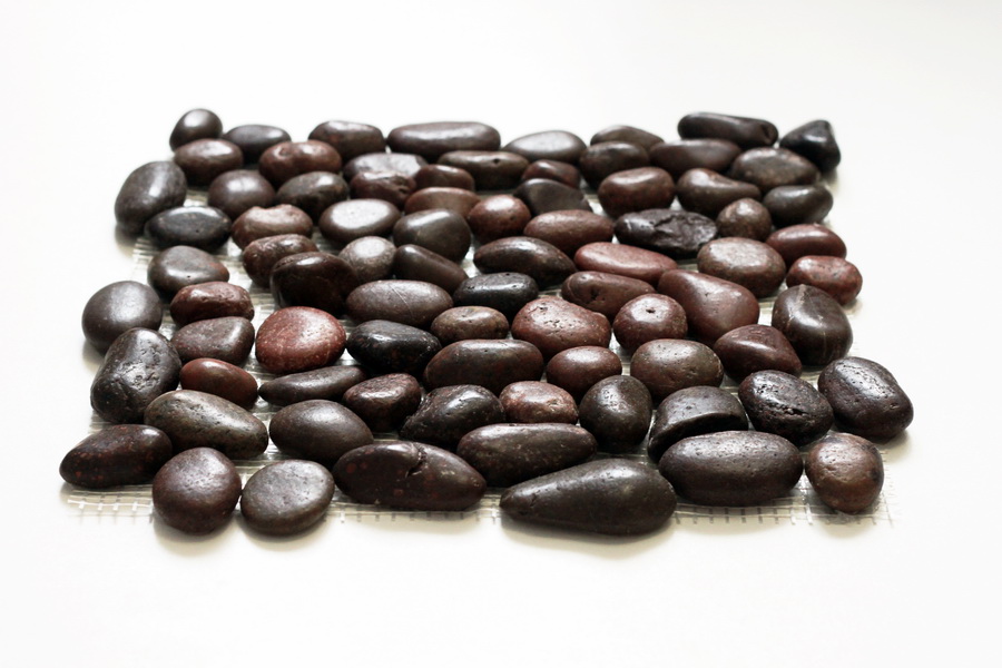 Мозаика 052351G MS00-2P ГАЛЬКА красно-коричневая глянцевая серия Nature