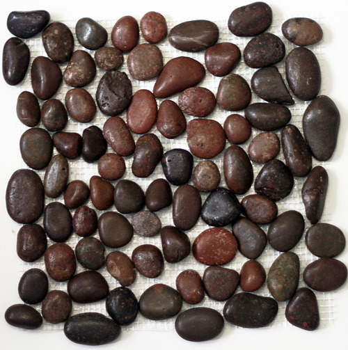 Мозаика 052351G MS00-2P ГАЛЬКА красно-коричневая глянцевая серия Nature