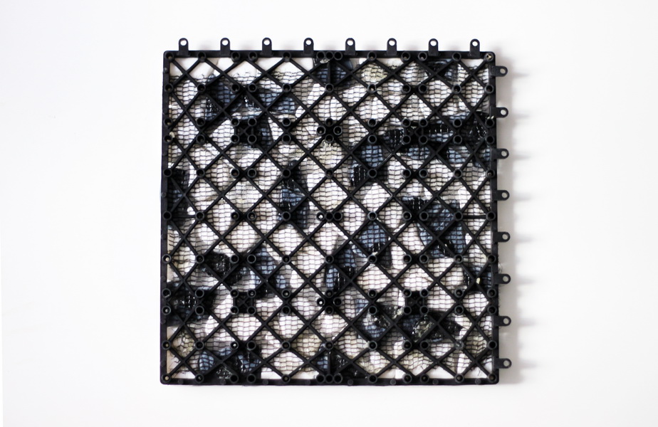 Мозаика 053261 DT3609 MIX МРАМОР черно-белый круглый (пластиковая подложка) серия Nature