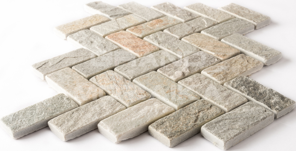 Мозаика 052392 MS0516 ГРАНИТ кирпич-ёлочка серый серия Nature