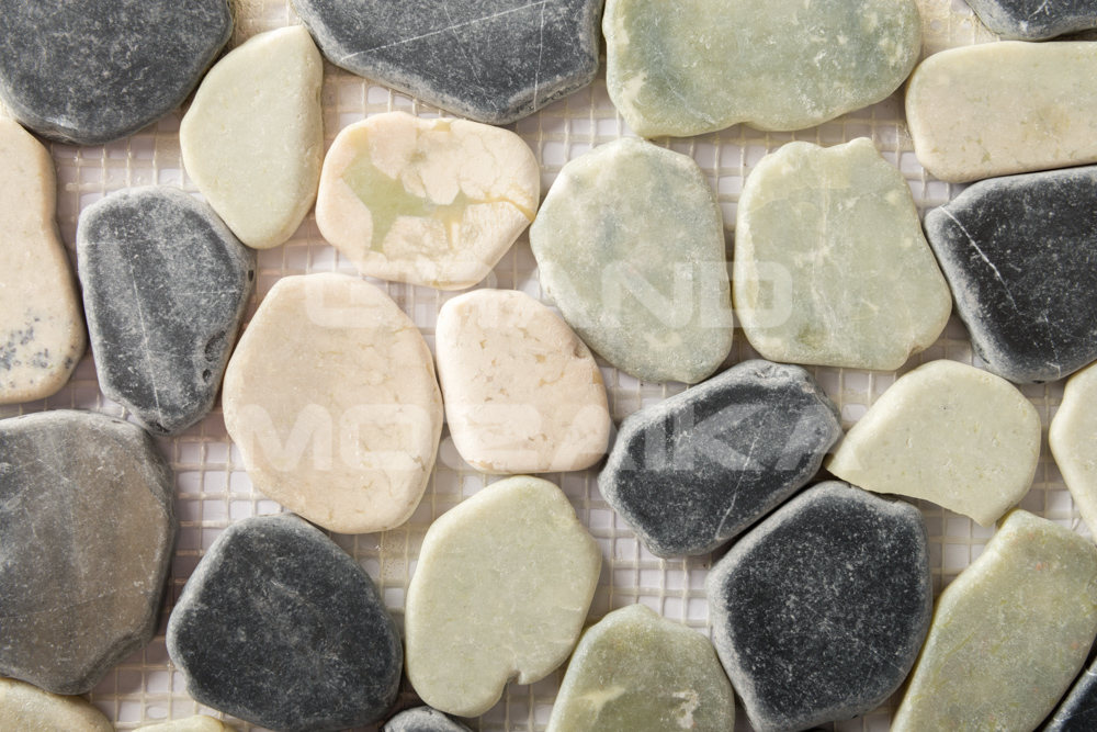 Мозаика 052367 MS9003 BC МРАМОР серо-зелёный круглый серия Nature