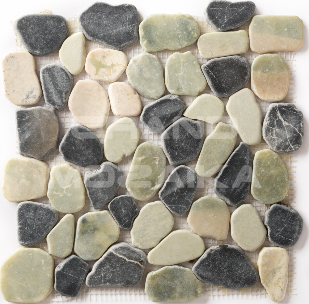 Мозаика 052367 MS9003 BC МРАМОР серо-зелёный круглый серия Nature