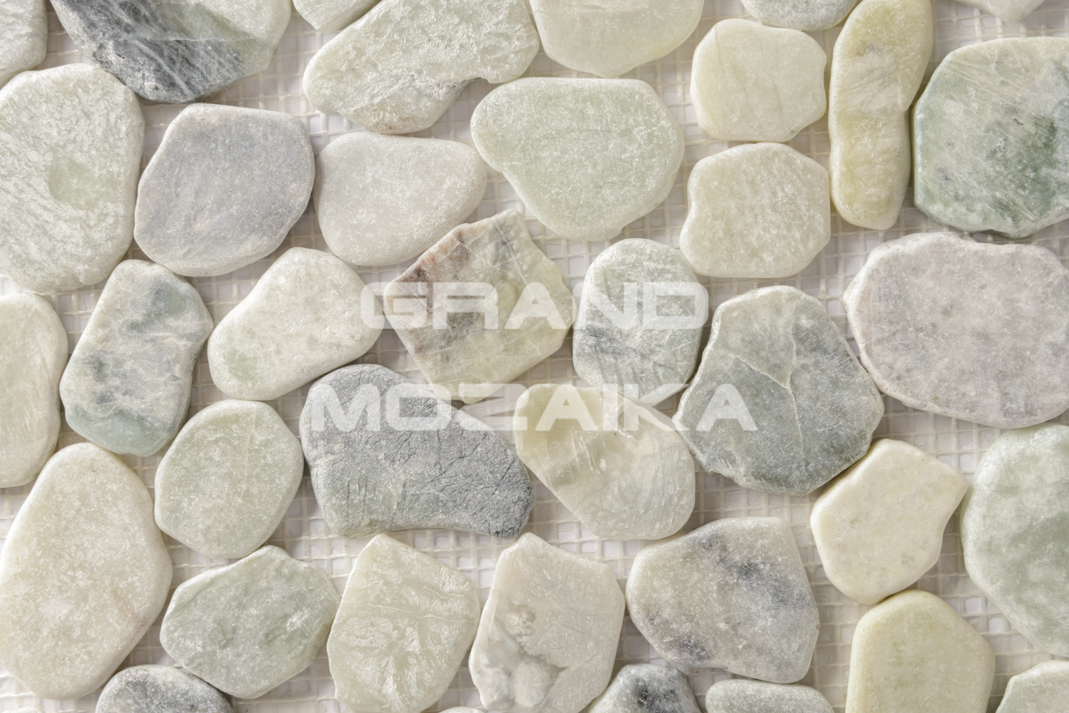 Мозаика 052368 MS9004 BC WB МРАМОР зелёный круглый серия Nature