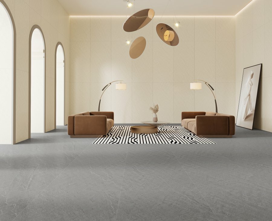 Плитка Ground Cream rect. matt 60*120 серия Porcelain Tile Stone