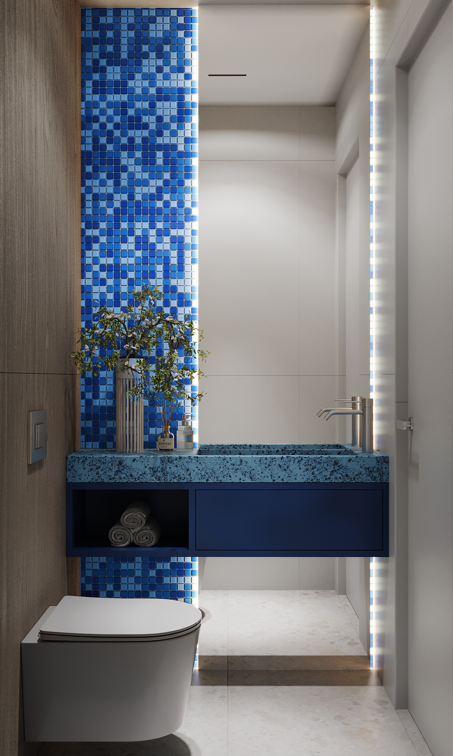 Мозаика Blue wave-2 серия Crystal Bona