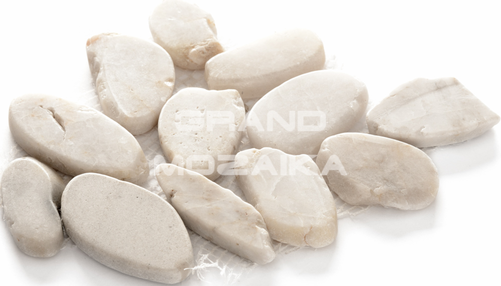 Мозаика Flat White jack серия Sea Pebble