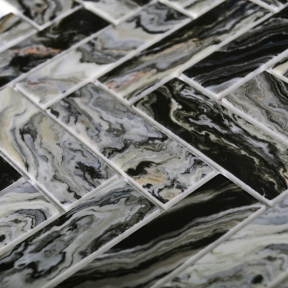 Мозаика Hadar Black серия Misti Glass