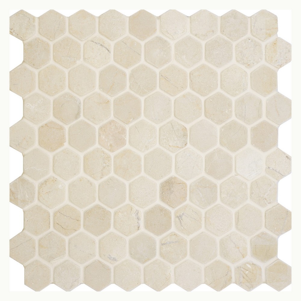 Мозаика Hexagon Crema Marfil Tum. серия Orro Stone