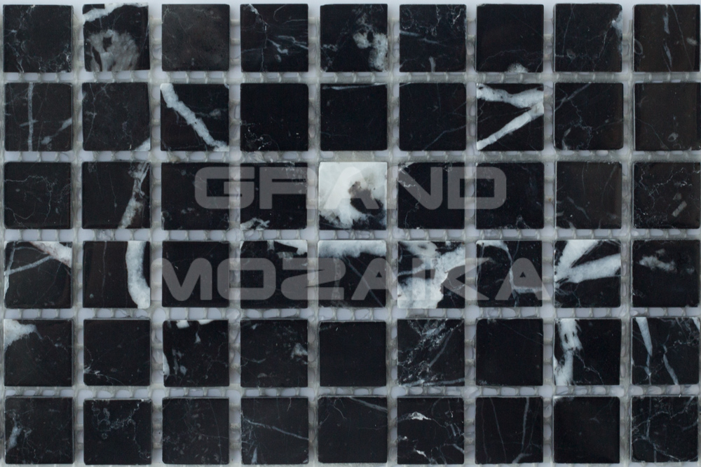 Мозаика Nero Marquina Pol. 15X15х4 серия Orro Stone