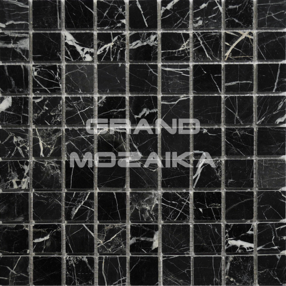 Мозаика Nero Marquina Pol. 30X30x7 серия Orro Stone