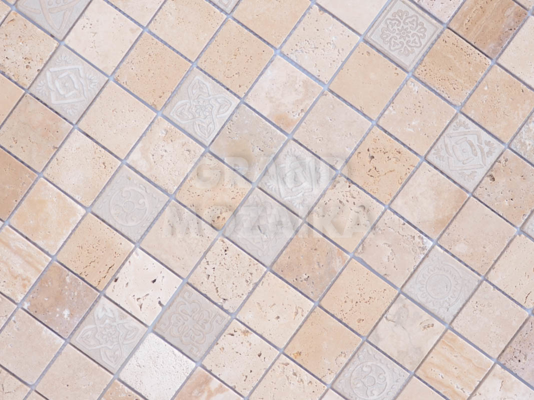 Мозаика Art Travertino beige серия Art Stone