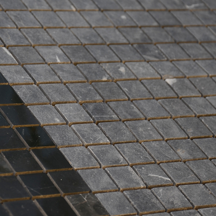 Мозаика Nero Oriente MAT 23x23x4 серия Pietrine Slim