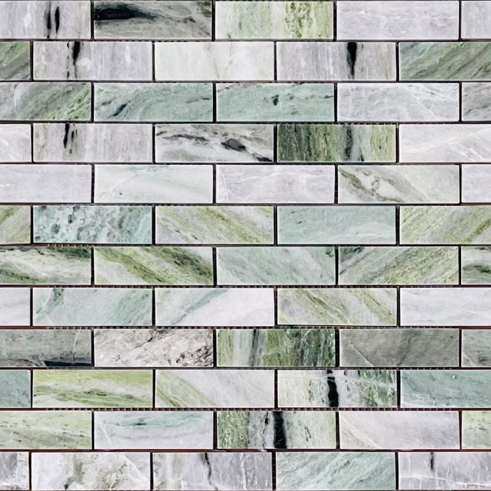 Мозаика Onice Verde oliva POL 23x73x7 серия Pietrine