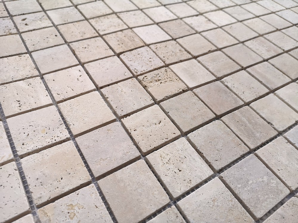 Мозаика Travertino Beige MAT 48x48x7 серия Pietrine