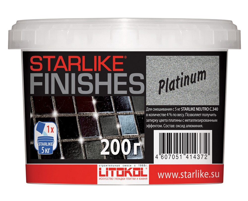 Затирка Platinum 200 серия Добавки Starlike Neutro