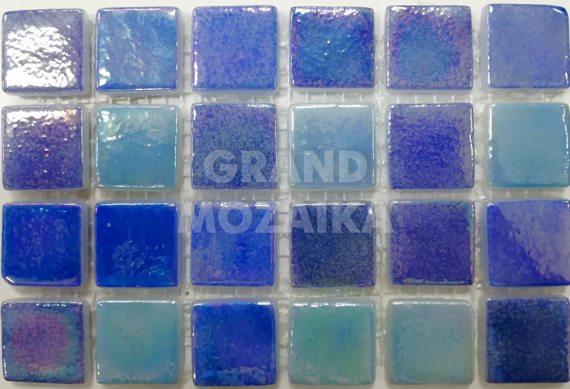 Мозаика Light Blue Rainbow Mix серия Glass Mosaic