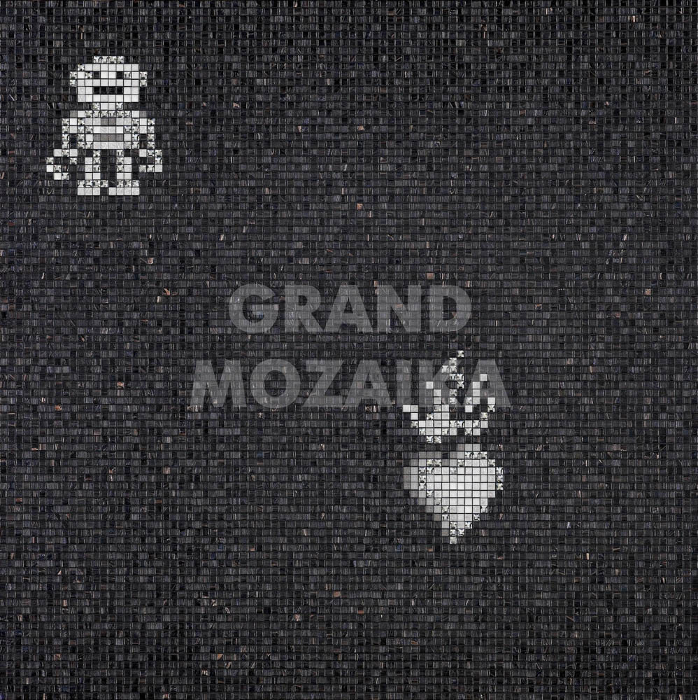 Панно Hearts & Robots Black серия Decorations