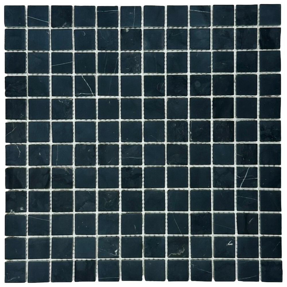 Мозаика NERO MARQUINA POL 23x23 серия Marble Stone